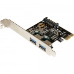StarTech.com 2 Port PCI Express PCIe USB 3.0 Controller Card w SATA Power PEXUSB3S23