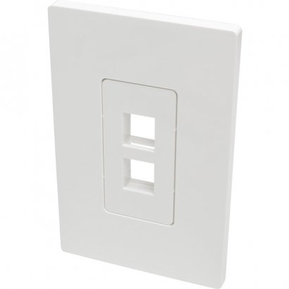 Tripp Lite 2-Port Single-Gang Universal Keystone Wallplate, White N080-102