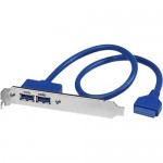 StarTech 2 Port USB 3.0 A Female Slot Plate Adapter USB3SPLATE