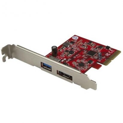 StarTech.com 2-Port USB 3.1 (10Gbps) and eSATA PCIe Card - 1x USB-A and 1x eSATA PEXUSB311A1E