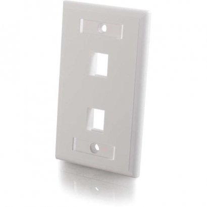 C2G 2 Socket Keystone Network/Multimedia Faceplate 03411