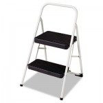 COSCO 2-Step Folding Steel Step Stool, 200 lb Capacity, 17.38w x 18d x 28.13h, Cool Gray CSC11135CLGG1