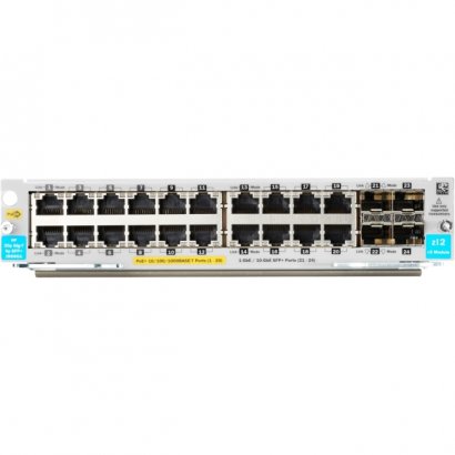 HP 20-port 10/100/1000BASE-T PoE+ / 4-port 1G/10GbE SFP+ MACsec v3 zl2 Module J9990A