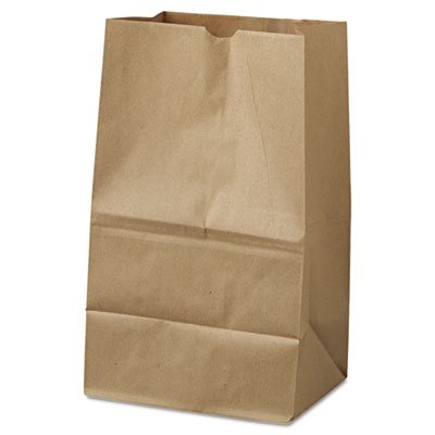 18421 #20 Squat Paper Grocery Bag, 40lb Kraft, Std 8 1/4 x 5 15/16 x 13 3/8