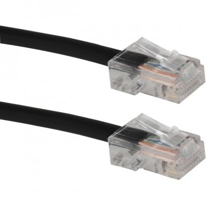 QVS 200ft CAT6 Gigabit Solid Black Patch Cord With POE Support CC715N-200BK