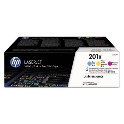 HP 201X (CF253X-M) 3-pack High Yield Cyan/Magenta/Yellow Original LaserJet Toner HEWCF253XM