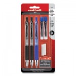 Uni-Ball 207 Mechanical Pencil with Lead and Eraser Refills, 0.7 mm, HB (#2), Black Lead, Assorted Barrel Colors