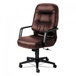 HON 2090 Pillow-Soft Series Executive Leather High-Back Swivel/Tilt Chair, Burgundy HON2091SR69T