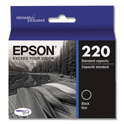 Epson (220) DURABrite Ultra Ink, 175 Page-Yield, Black EPST220120S