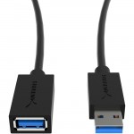 Sabrent 22AWG USB 3.0 Extension Cable - A-Male to A-Female [Black] 3 Feet CB-3030