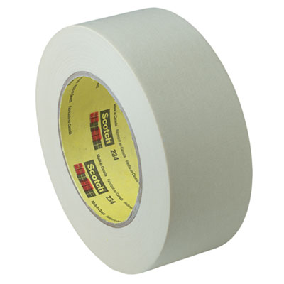 Scotch 234 General Purpose Masking Tape, 36mm x 55m, 3" Core, Tan MMM234112