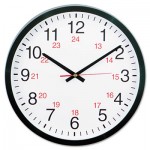 UNV10441 24-Hour Round Wall Clock, 12 5/8", Black UNV10441