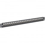 Tripp Lite 24-Port 1U Rack-Mount STP Shielded Cat6a Feedthrough Patch Panel, RJ45 Ethernet N254-024-SH-6A