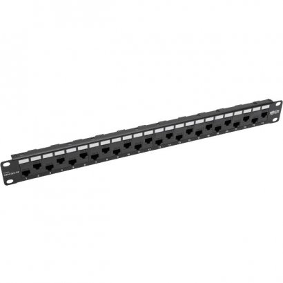 Tripp Lite 24-Port 1U Rack-Mount Cat5e/6 Offset Feed-Through Patch Panel N254-024-OF