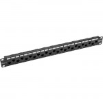 Tripp Lite 24-Port 1U Rack-Mount Cat5e/6 Offset Feed-Through Patch Panel N254-024-OF