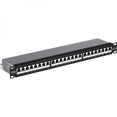 TRENDnet 24-Port Cat6A Shielded 1U Patch Panel TC-P24C6AS