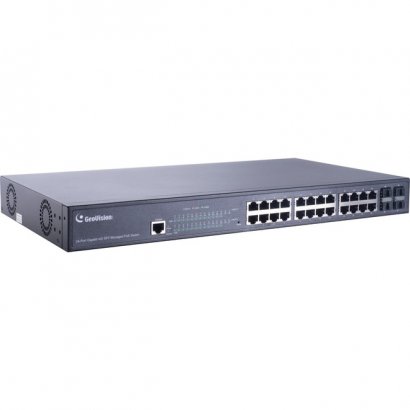 GeoVision 24-Port Gigabit 802.3at Web Management PoE Switch GV-APOE2411