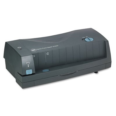 GBC 24-Sheet 3230ST Electric Two- and Three-Hole Adjustable Punch/Stapler, Gray GBC7704280