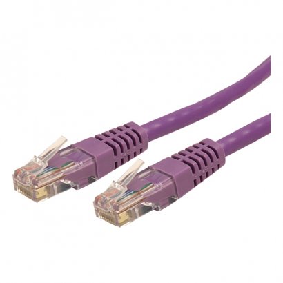 StarTech 25 ft Cat 6 Purple Molded RJ45 UTP Gigabit Cat6 Patch Cable - 25ft Patch Cord C6PATCH25PL