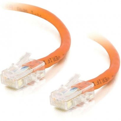 C2G 25 ft Cat5e Non Booted Crossover UTP Unshielded Network Patch Cable - Orange 24515