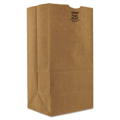 30926 #25 Paper Grocery, 57lb Kraft, Extra Heavy-Duty 8 1/4x6 1/8 x15 7/8, 500 bags BAGGX2560S