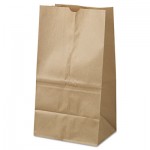 18428 #25 Squat Paper Grocery Bag, 40lb Kraft, Standard 8 1/4 x6 1/8 x15 7/8, 500 bags