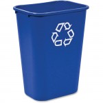 Rubbermaid 2957-73 Deskside Recycling Container, Large with Universal Recycle Symbol 295773BLUE