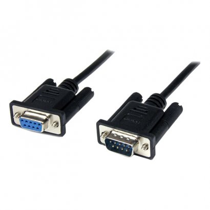 StarTech 2m Black DB9 RS232 Serial Null Modem Cable F/M SCNM9FM2MBK