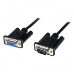 StarTech 2m Black DB9 RS232 Serial Null Modem Cable F/M SCNM9FM2MBK