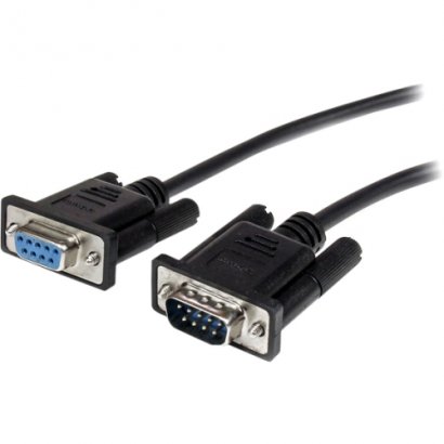 StarTech 2m Black Straight Through DB9 RS232 Serial Cable - M/F MXT1002MBK