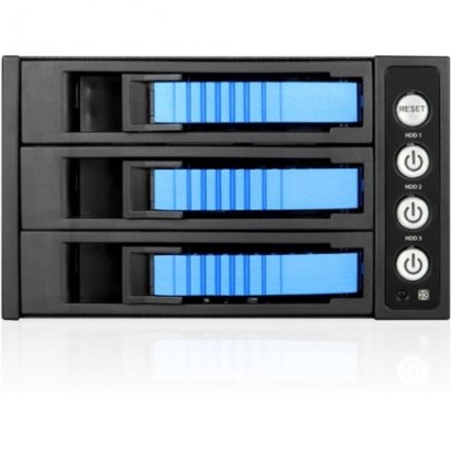 iStarUSA 2x 5.25" to 3x 3.5" 2.5" 12Gb/s HDD SSD Hot-swap Rack BPU-230HD-BLUE