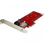 2x M.2 NGFF SSD RAID Controller Card Plus 2x SATA III Ports - PCIe PEXM2SAT3422