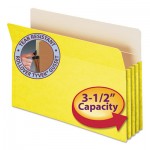 Smead 3 1/2" Exp Colored File Pocket, Straight Tab, Legal, Yellow SMD74233