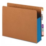 Smead 3 1/2" Exp File Pockets, Straight Tab, Letter, Blue, 10/Box SMD73679