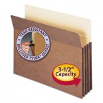 Smead 3 1/2" Exp File Pocket, Straight Tab, Letter, Manila/Redrope, 50/Bx SMD73805