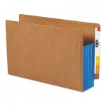 Smead 3 1/2" Exp File Pockets, Straight Tab, Legal, Blue, 10/Box SMD74679