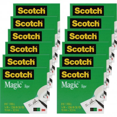 Scotch 3/4"W Magic Tape 810341296PK