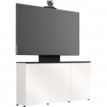 Salamander Designs 3-Bay with Single Monitor, Low-Profile Wall Cabinet D1/337AM1/MM/GW/BK
