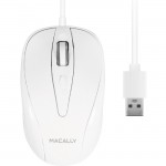 Macally 3 Button Optical USB Wired Mouse for Mac and PC TURBO