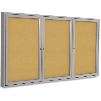 3-Door Indoor Enclosed Bulletin Board PA34872K