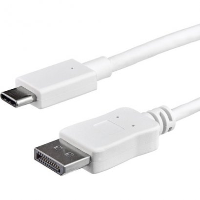 StarTech.com 3 ft / 1m USB C to DisplayPort Cable - USB C to DP Cable - 4K 60Hz - White CDP2DPMM1MW