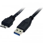 StarTech 3 ft Black SuperSpeed USB 3.0 Cable A to Micro B - M/M USB3SAUB3BK