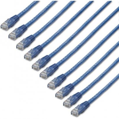 StarTech.com 3 ft CAT6 Patch Cable - 10 Pack - 100% Copper Wire - Blue C6PATCH3BL10PK