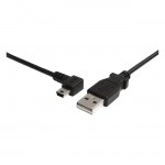 StarTech 3 ft Mini USB Cable - A to Left Angle Mini B USB2HABM3LA