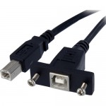 StarTech 3 ft Panel Mount USB Cable B to B - F/M USBPNLBFBM3