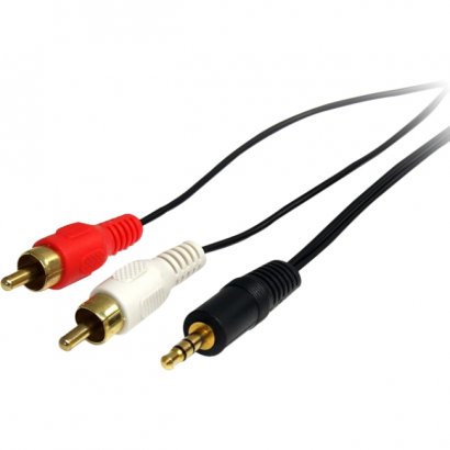 StarTech 3 ft Stereo Audio Cable - 3.5mm Male to 2x RCA Male MU3MMRCA