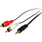 StarTech 3 ft Stereo Audio Cable - 3.5mm Male to 2x RCA Male MU3MMRCA