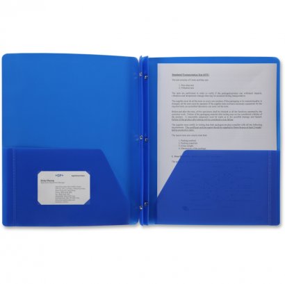 3-Hole Punched Poly Portfolios 20886