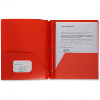 3-Hole Punched Poly Portfolios 20887
