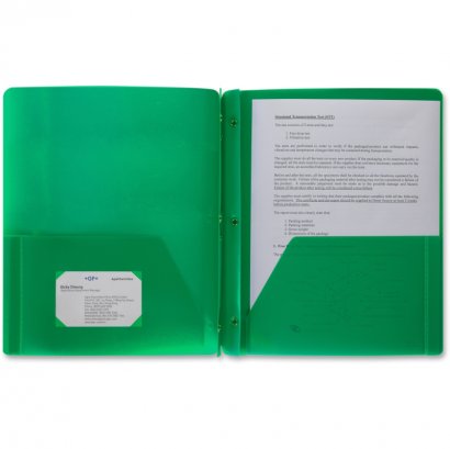 3-Hole Punched Poly Portfolios 20888